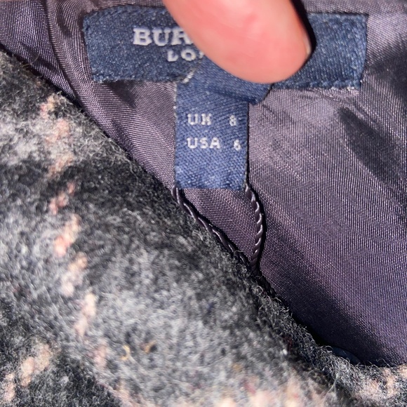 Burberry Italy Gray Pink Check Wool Midi A Line Skirt Size 6 NWT - Picture 4 of 8